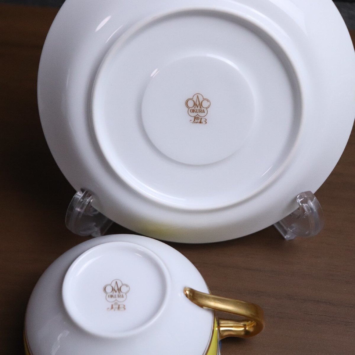 1円【美品・希少】大倉陶園 アール デコ カップ＆ソーサー 6客 箱入り