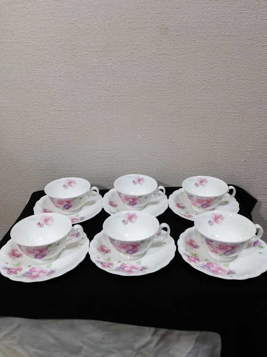 194.【未使用】Noritake ノリタケ カップ＆ソーサー 6客 まとめて 刻印 