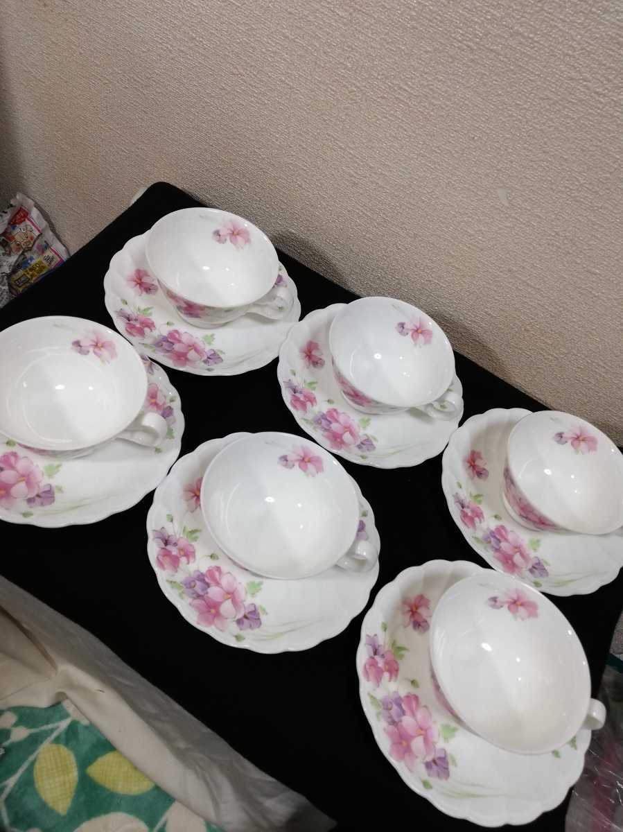 194.【未使用】Noritake ノリタケ カップ＆ソーサー 6客 まとめて 刻印 