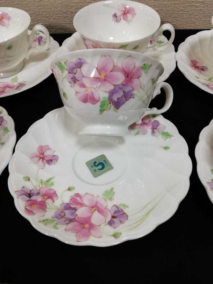 194.【未使用】Noritake ノリタケ カップ＆ソーサー 6客 まとめて 刻印 