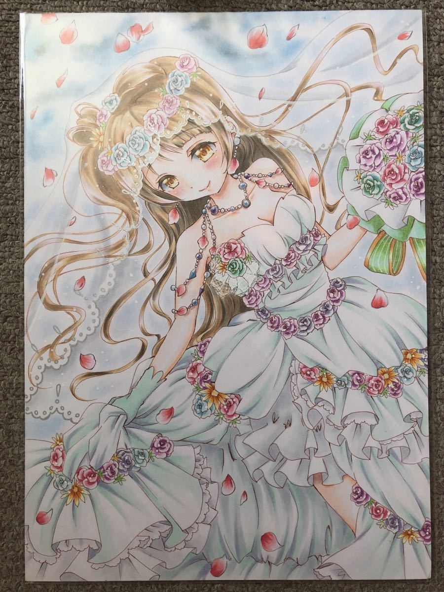 同人 手描きイラスト ラブライブ 南ことり ウェディングドレス イラストボード M S 手描きイラスト 売買されたオークション情報 Yahooの商品情報をアーカイブ公開 オークファン Aucfan Com