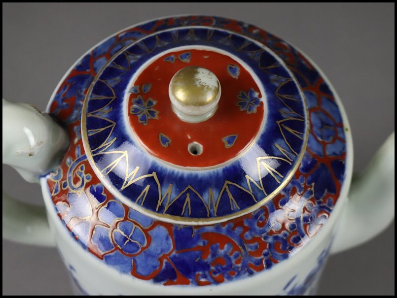 伝統工芸 有田焼【禮祥 在銘】古伊万里 金彩色絵桜花文 窓絵楼閣山水図