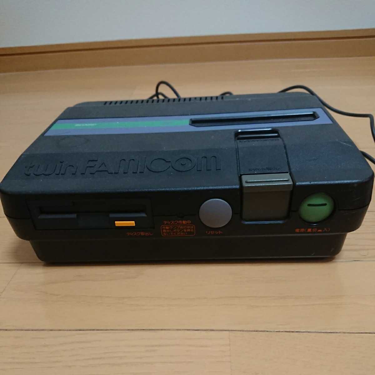 1円スタート][ジャンク品] SHARP シャープ ツインファミコン 黒 本体 