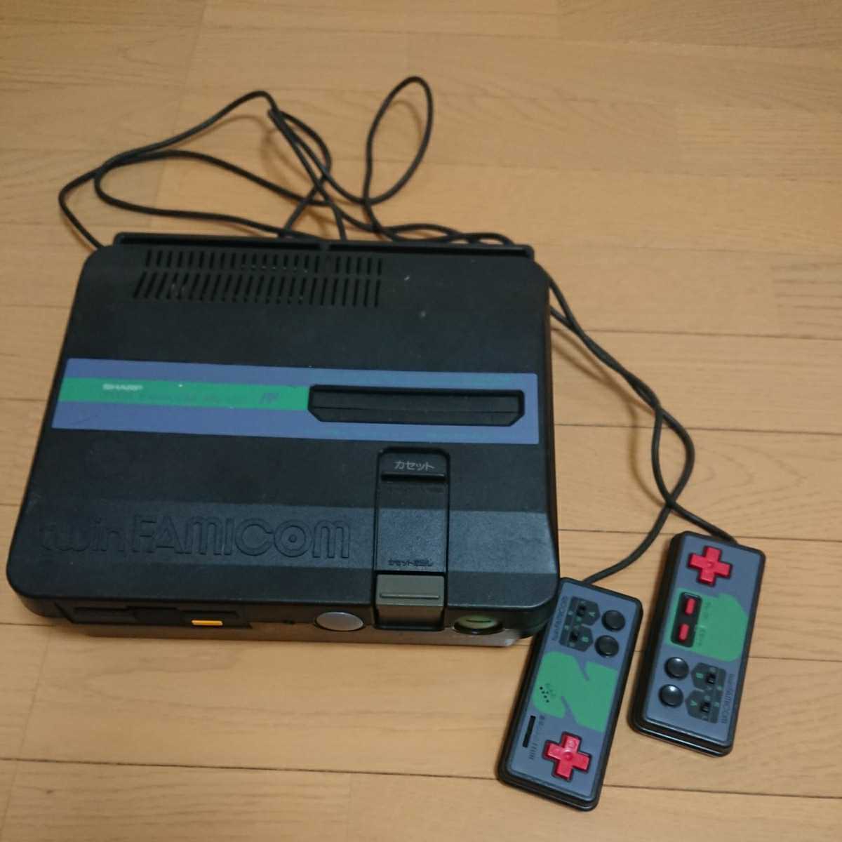 1円スタート][ジャンク品] SHARP シャープ ツインファミコン 黒 本体 