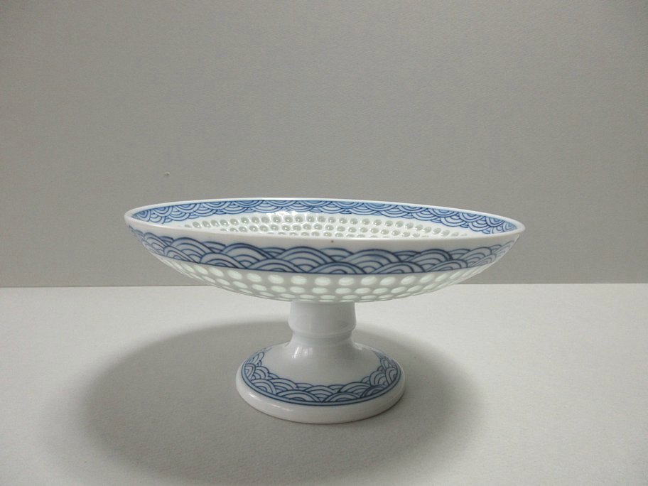◇◇波佐見焼 丹心窯 水晶彫/青海波 コンポート◇◇(和食器)｜売買され