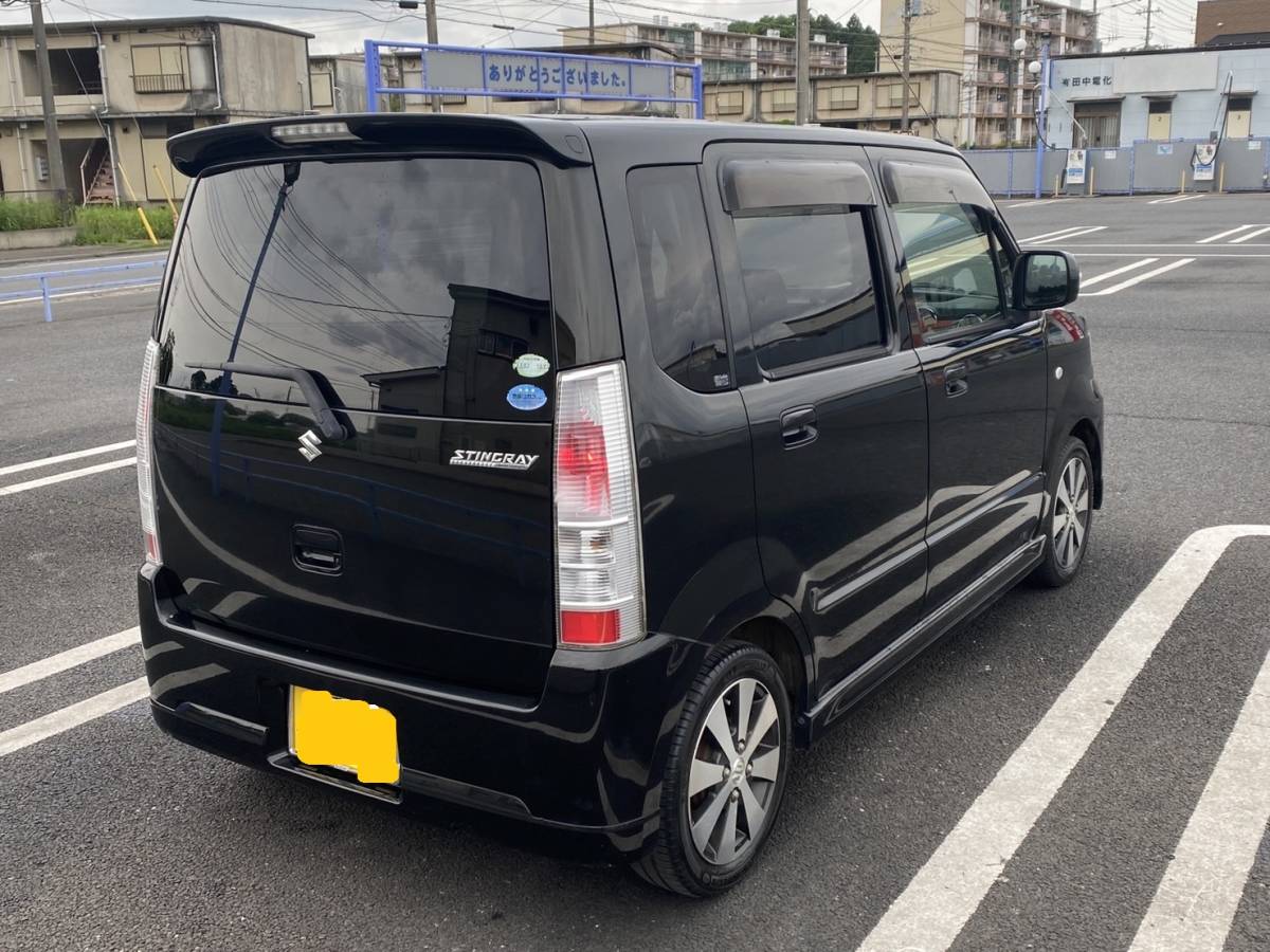 H19年ワゴンRステイングレー記録簿 黒 車検R4年8月HID ETC売り切り  