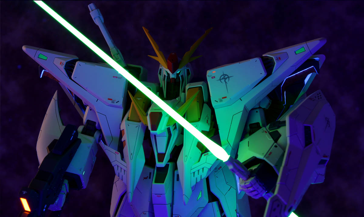 □徹底改修 Ξ クスィーガンダム塗装済完成品 発光 RX-105 XI GUNDAM