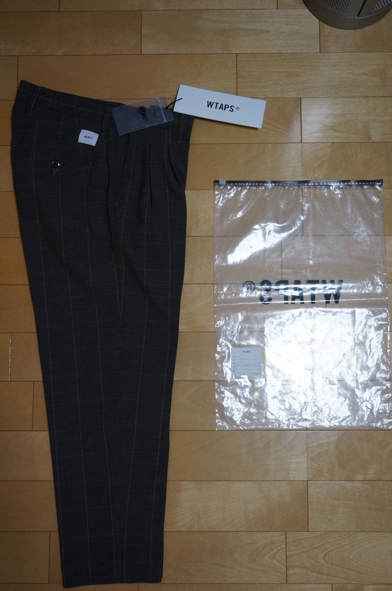Wtaps TUCK TROUSERS RAPO WEATHER TEXTILE BROWN M ダブルタップス