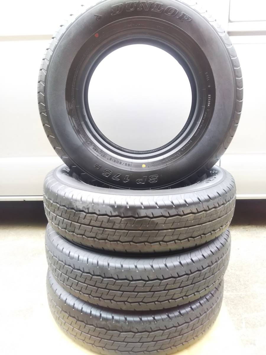 ハイエース 新車外し4本 DUNLOP SP175N 195/80R15 107/105N LT 20年35