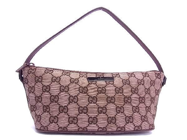 1円 GUCCI グッチ 0391103 2123 GGキャンバス×レザー ミニバッグ 