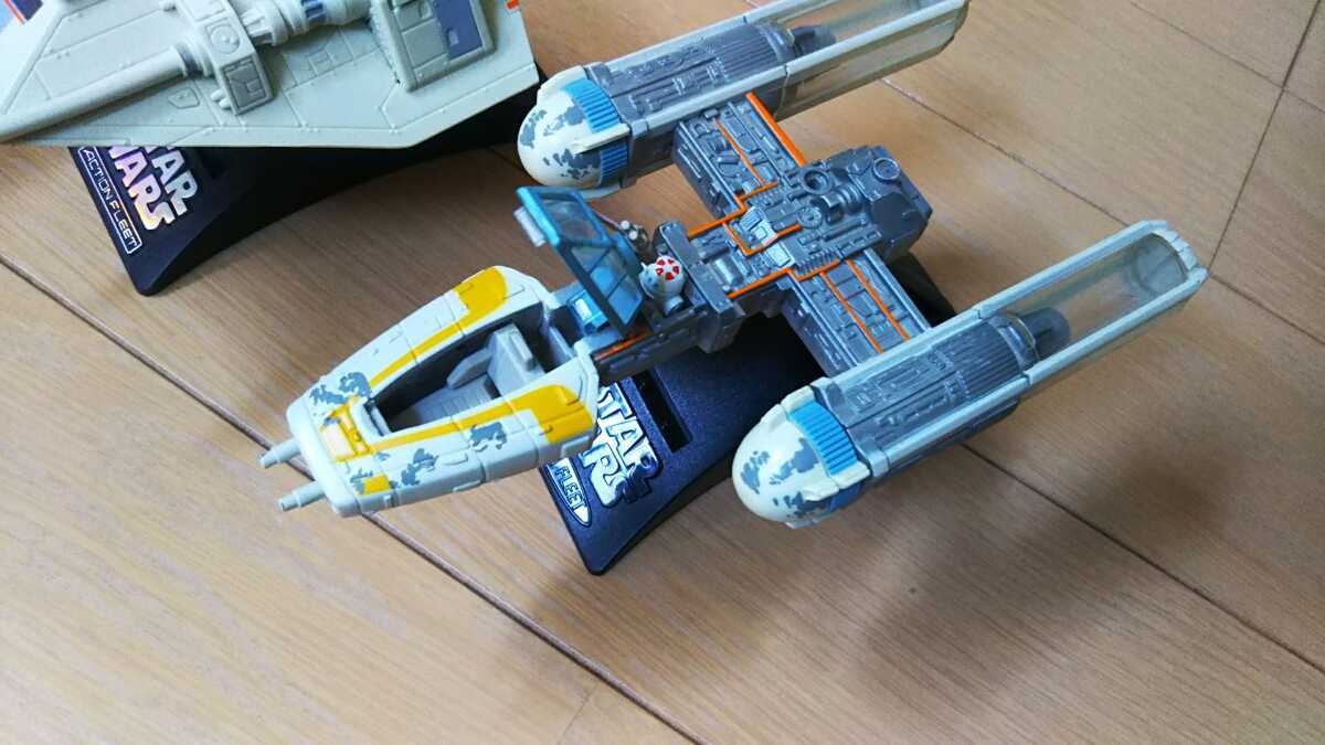 STAR WARS ACTION FLEET 3台セット X-WING スノースピーダー Y-WING 