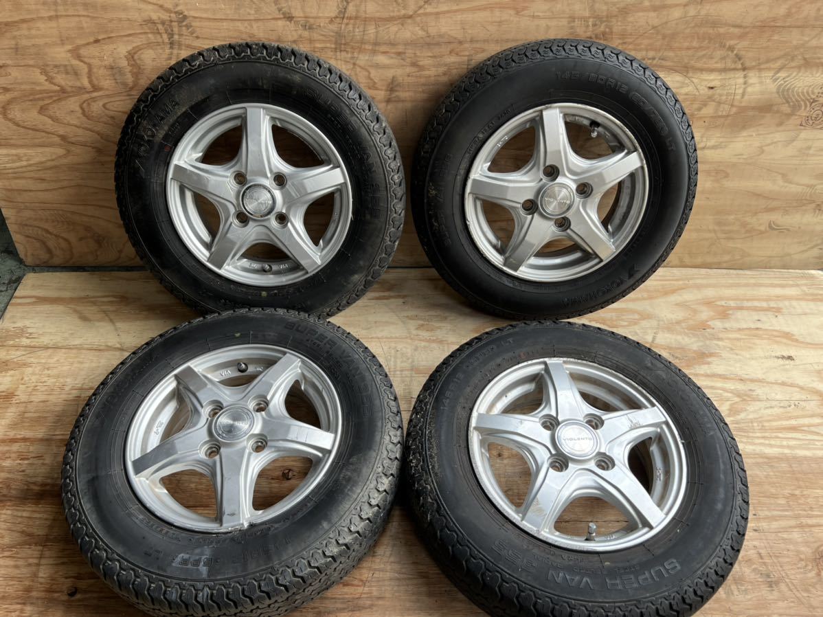 【最新作，格安】 軽バン 軽トラ 12インチ タイヤホイールセット 145/R12/6PR 2019年製 格安 引き取りOK(ラジアルタイヤ)｜売買されたオークション情報、yahooの商品情報をアーカイブ公開 - オークファン 4穴