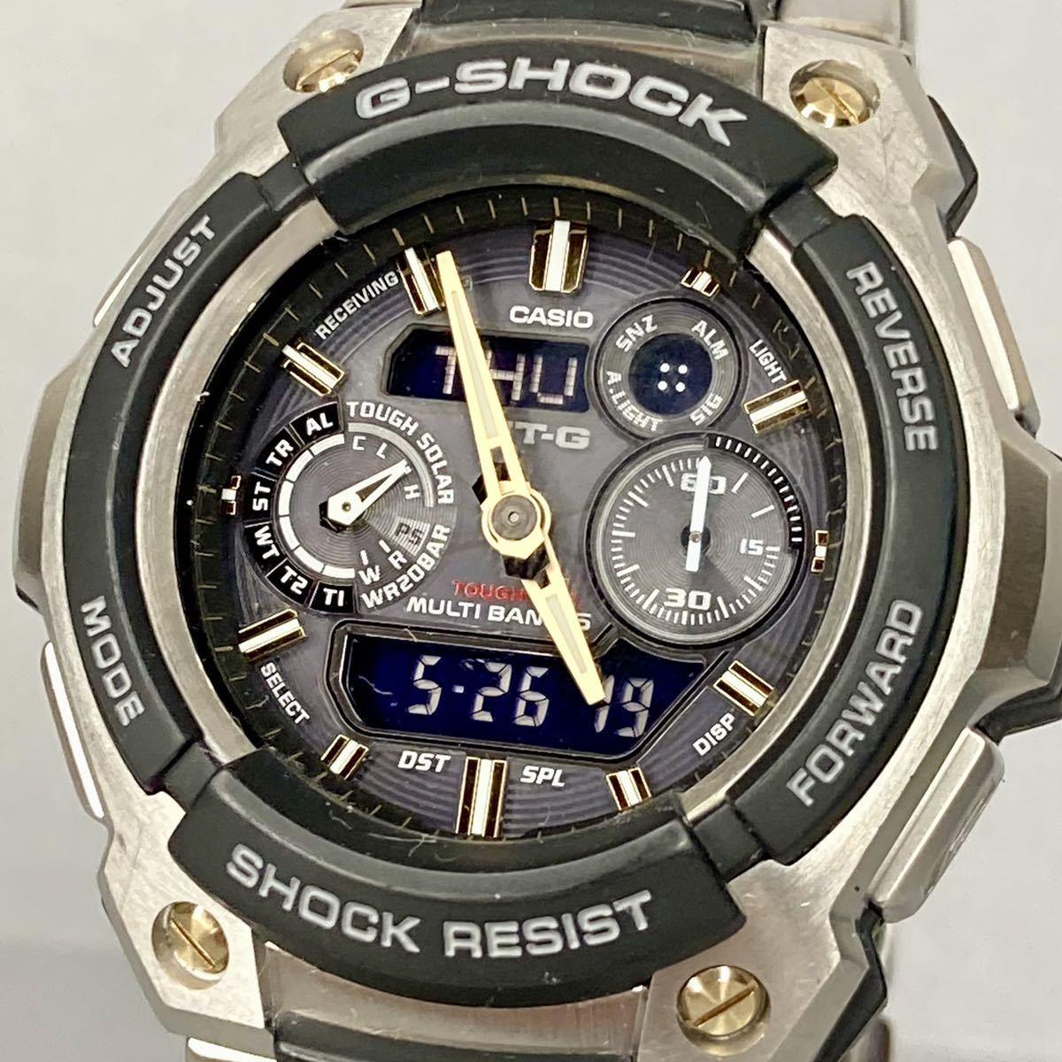 美品 G-SHOCK MTG-1500-9AJF MT-G タフソーラー電波受信 電波ソーラー 