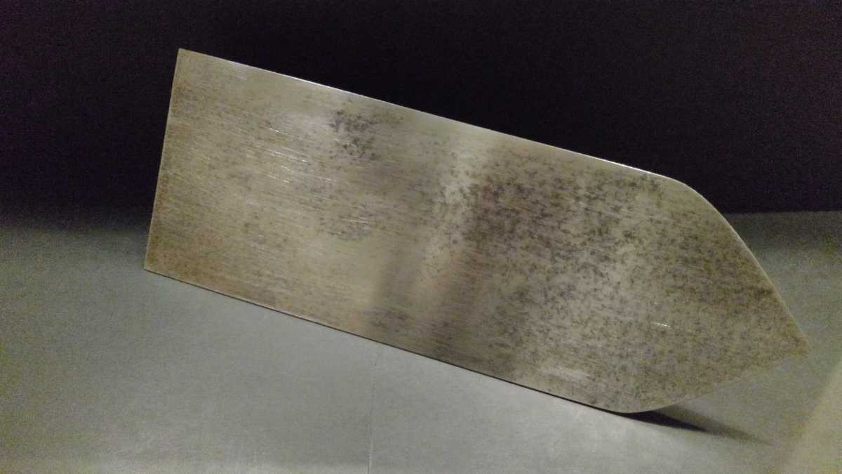 紅コウモリ 地金 巾広 9寸5分 284㎜ 古鏝 ベニコウモリ 鏝 コテ こて  