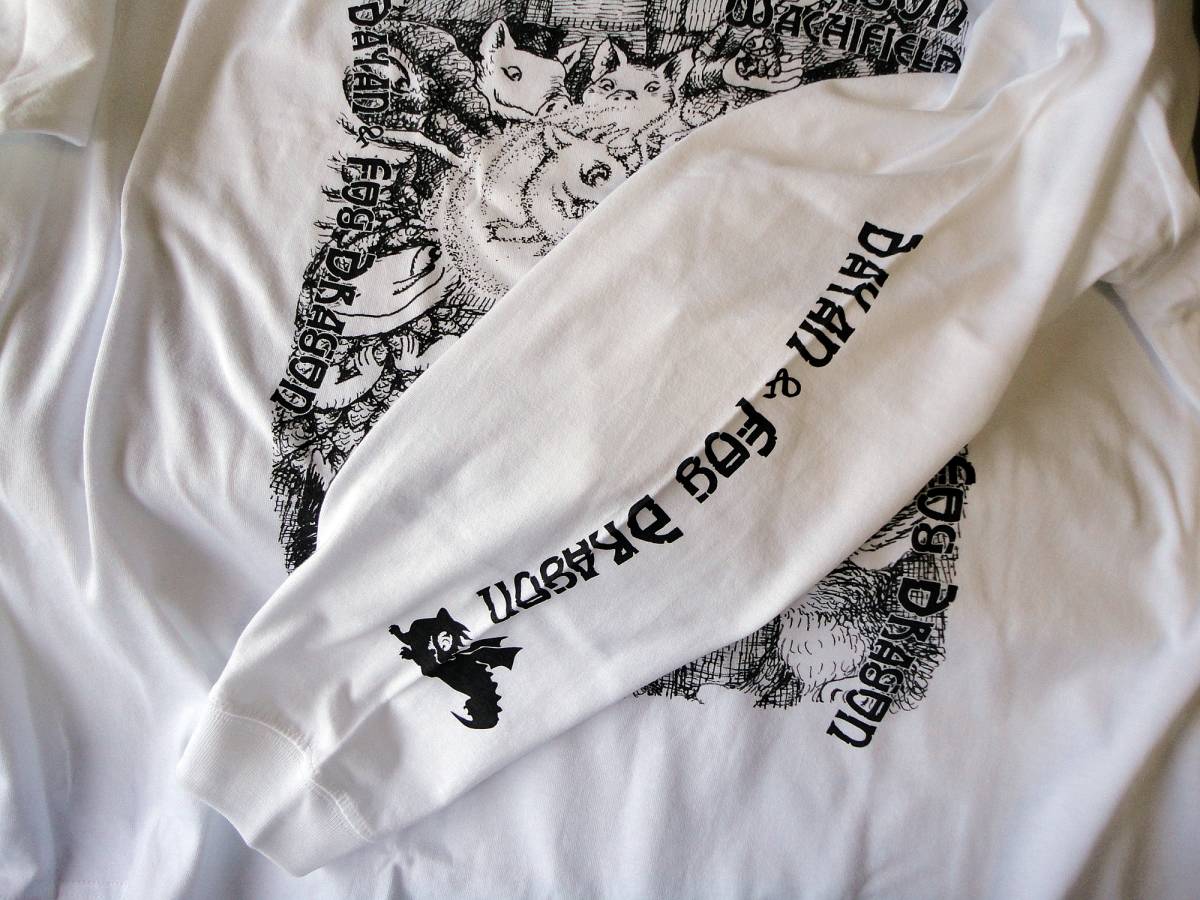 ☆わちふぃーるど ダヤン ビッグ長袖Tシャツ F 白 霧の竜(キャラクター 