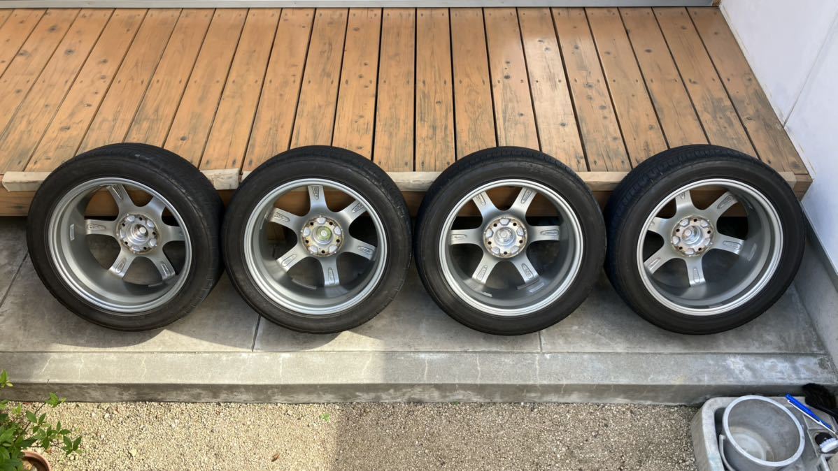中古ホイール4本セット] ◇◇BALMINUM 17インチ 7J +45 PCD114.3 5H