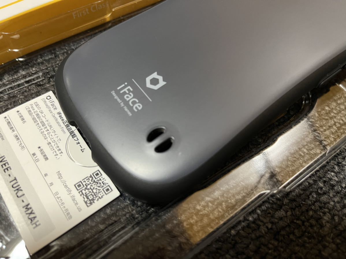 【傷あり】iFace iPhone12mini用 くすみブラック_3