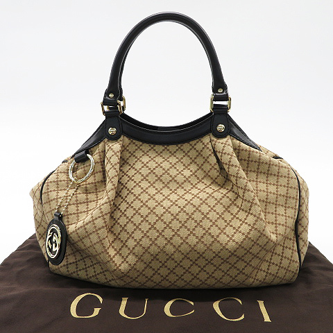 1円】GUCCI グッチ 211944 493075 ハンドバッグ スーキー キャンバス