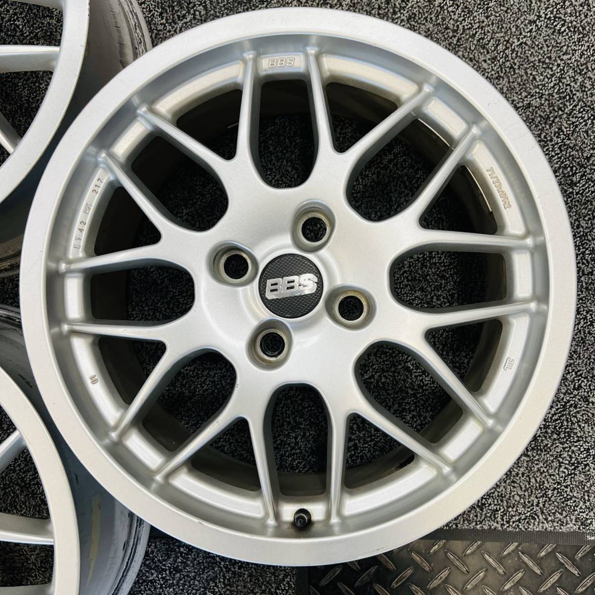 良品 送料無料[BBS RX 217 17インチ アルミホイール 4本 7.5J 114.3 4  