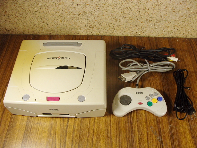 ○白サターン○ゲーム OK！○昔のゲーム機 セガサターン HST-0014  