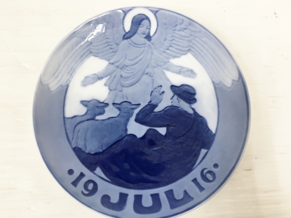ROYAL COPENHAGEN イヤープレート 1916 天使と羊飼い ロイヤル 