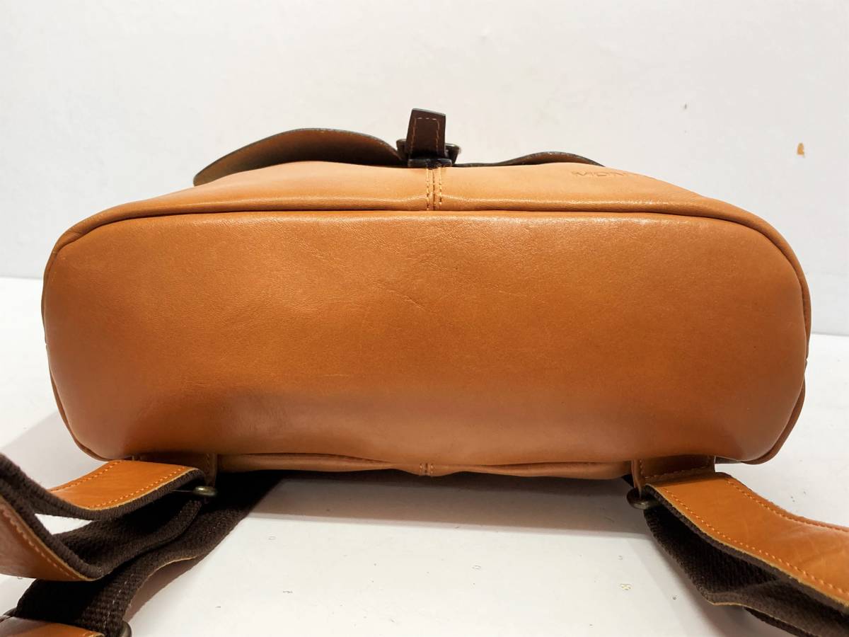 美品☆MONTOWA(モントワ) 牛革 レザー リュックサック デイパック 