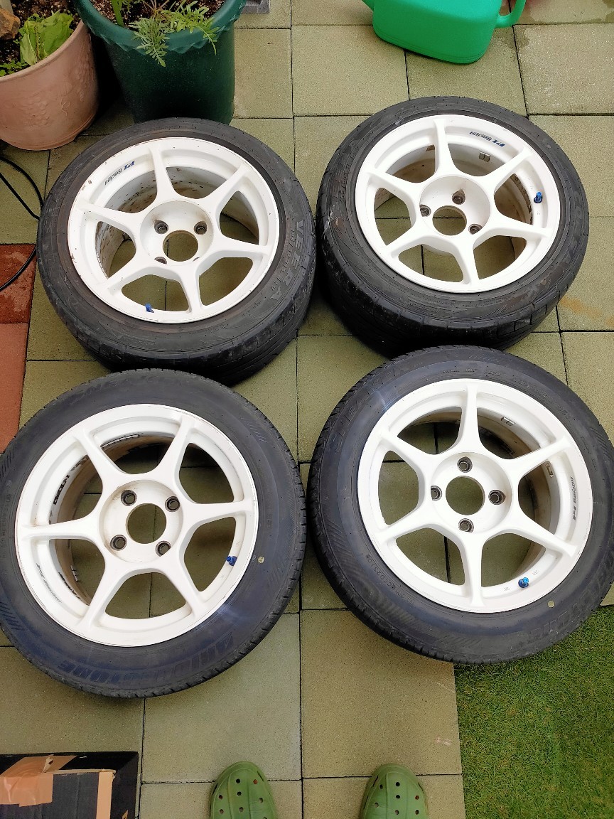 buddy club製 P1レーシング 15インチ8j 4本セット ドリフト カプチーノ