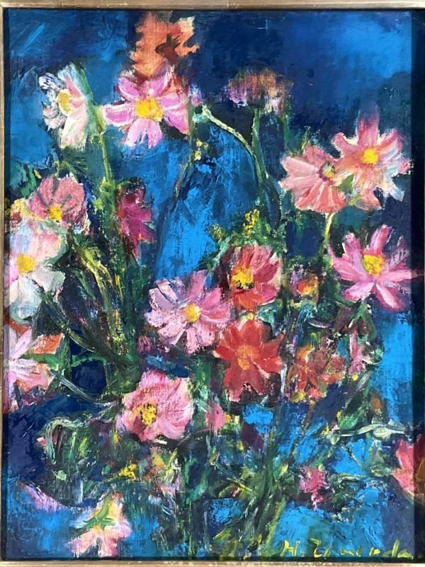 油彩 梅田博之 コスモス 春陽会員 日中美術展顧問 師 山口薫 額付絵画 ｃ 静物画 売買されたオークション情報 Yahooの商品情報をアーカイブ公開 オークファン Aucfan Com