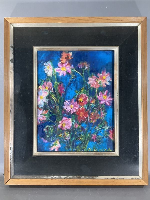 油彩 梅田博之 コスモス 春陽会員 日中美術展顧問 師 山口薫 額付絵画 ｃ 静物画 売買されたオークション情報 Yahooの商品情報をアーカイブ公開 オークファン Aucfan Com