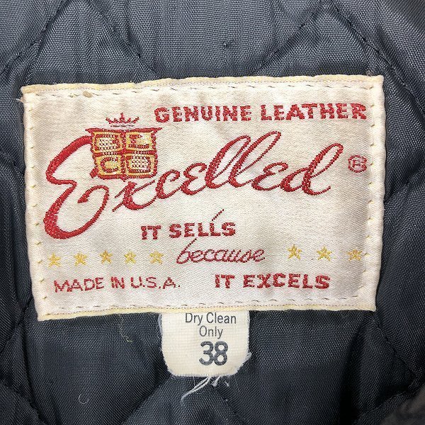 2J4355/エクセルド ダブルレザーライダース USA製 EXCELLED レザー