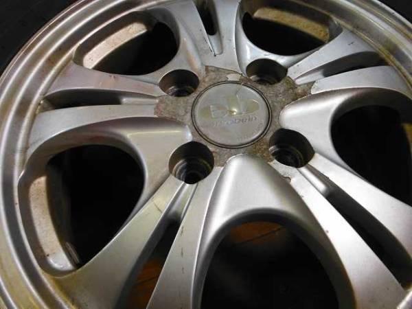 155/65R14 5J+45/100-4Hアルミセット 911430 アルミ付