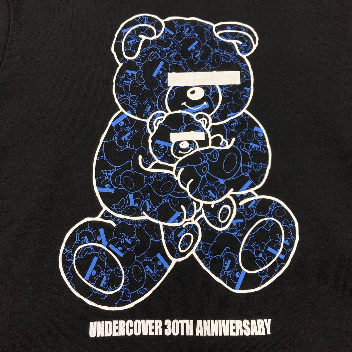 30th anniversary UNDERCOVER 目隠しベア 総柄 スウェット ブラック 黒 
