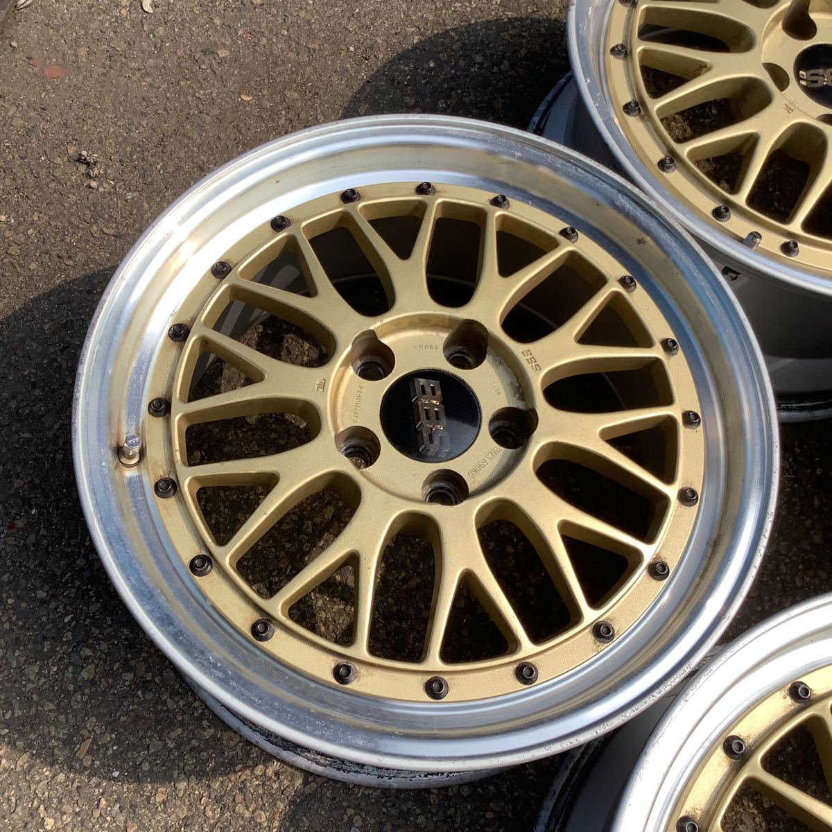 8J-17インチ 5H114.3 +45 BBS LM LMP068 中古 アルミ ホイール 4本