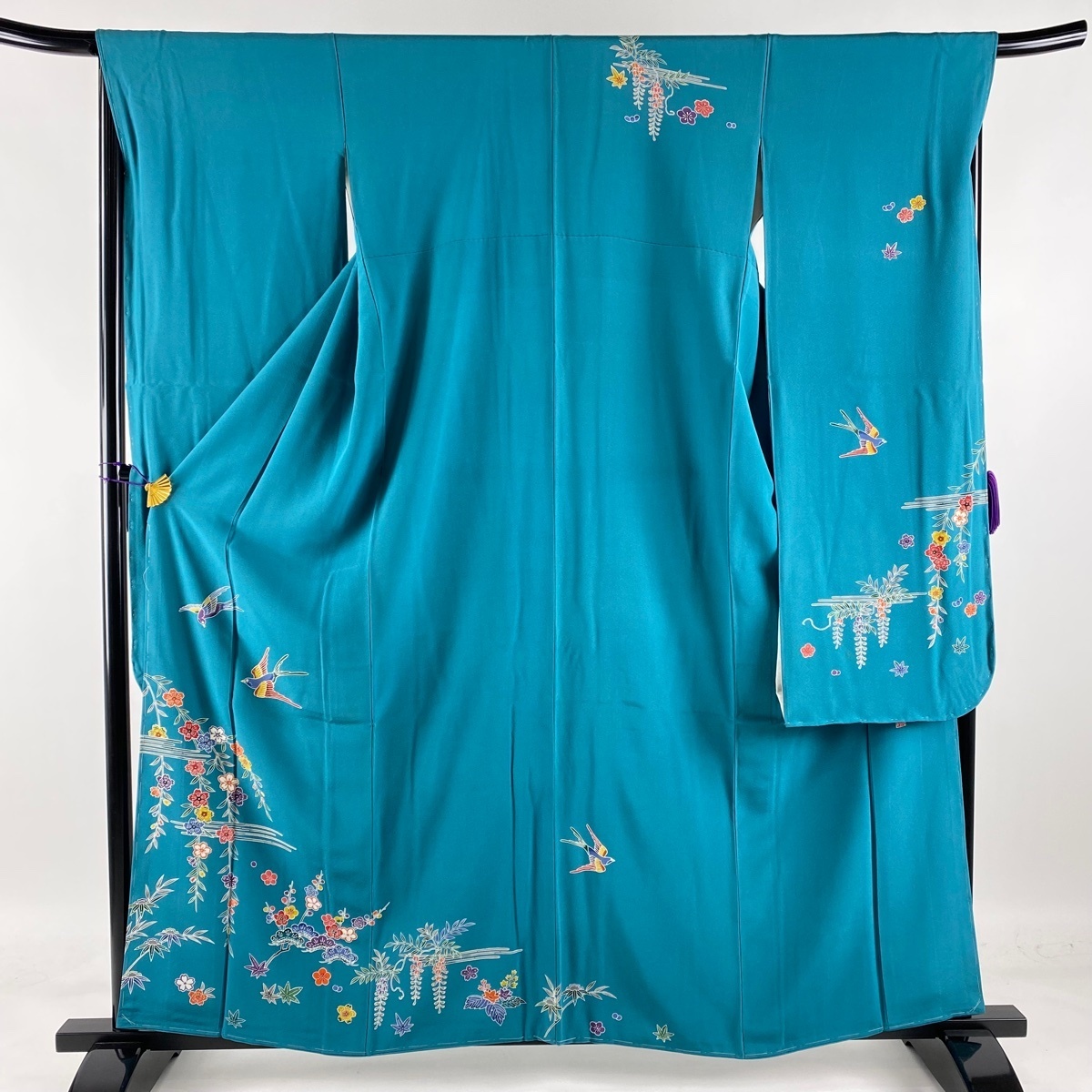 暈し染め 金彩 逸品 正絹 駒刺繍 花車文 BAAX6536hj 平和屋着物□豪華