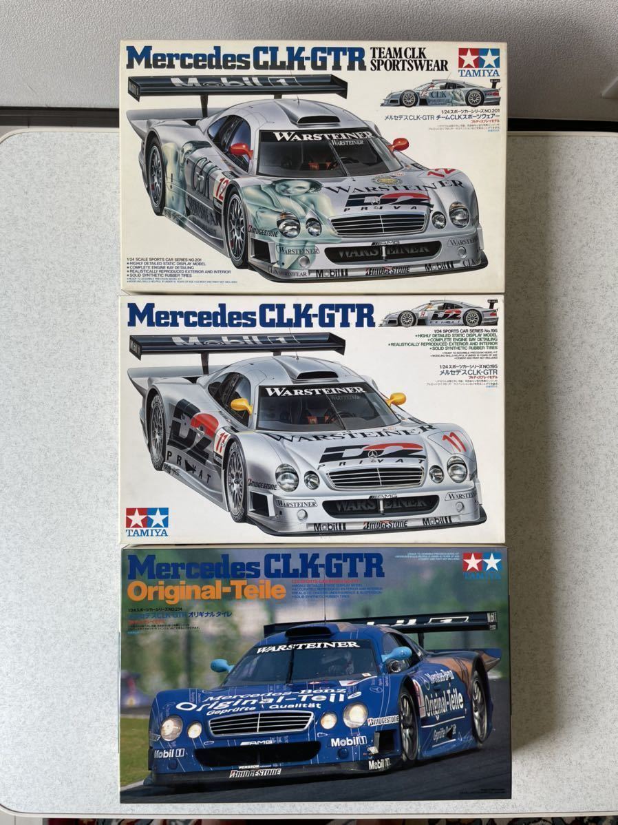 タミヤ 1/24 SCALE 3台まとめて。Mercedes CLK-GTR メルセデス 1⁄24 Tamiya
