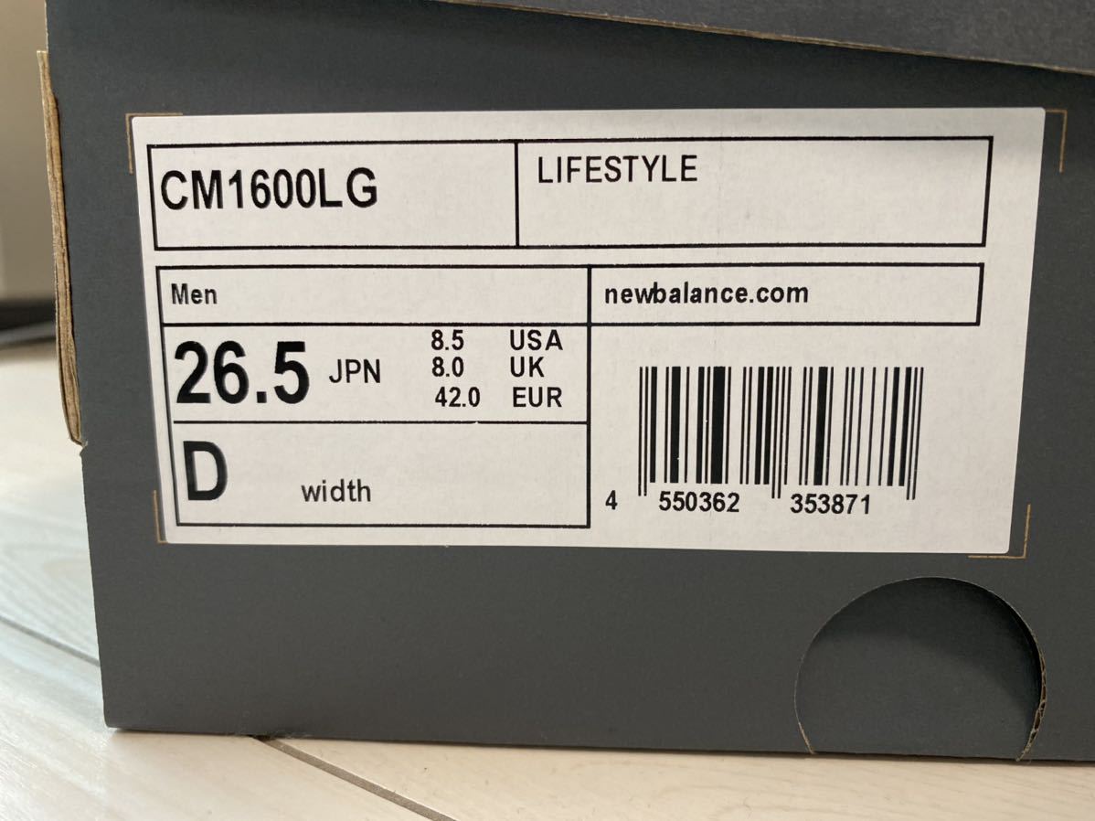 CM1600LG Balance New ニューバランス - グレー GRAY（ニューバランス CM1600LG-グレー BALANCE NEW balance 0 new 復刻 Balance(ニューバランス) ニューバランスcm1600の通販