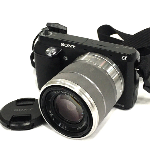 SONY NEX-F3 SEL1855 E 3.5‐5.6 18-55mm ミラーレス一眼 ボディ レンズ ソニー QG071-11