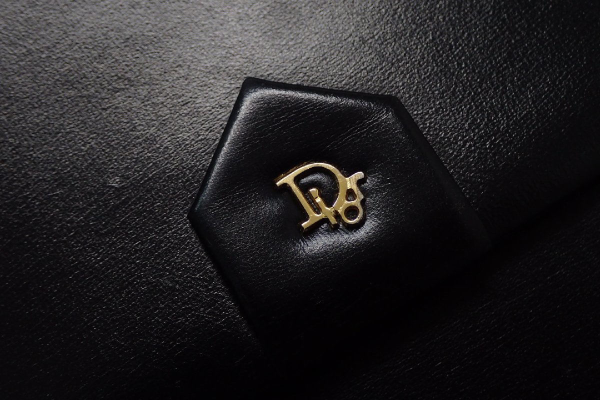 1円 【Christian Dior】 クリスチャンディオール オールド ヴィンテージ CD レザー 2WAY チェーン ショルダーバッグ クラッチ ◆美品 クリスチャンディオール 1円 ChristianDior (約11号) M ライン