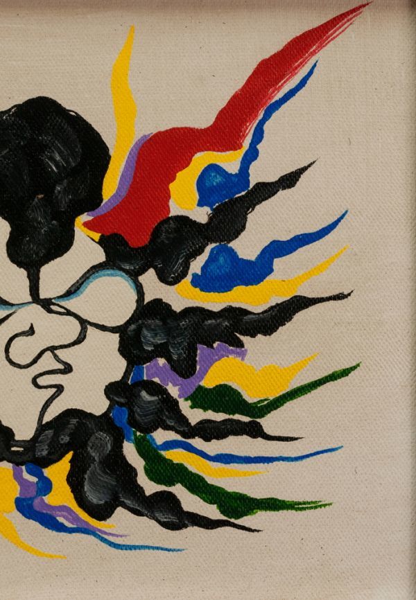 静物画 油絵 岡本太郎 未来を見 F4 額付き 手描き 肉筆 【公式通販】