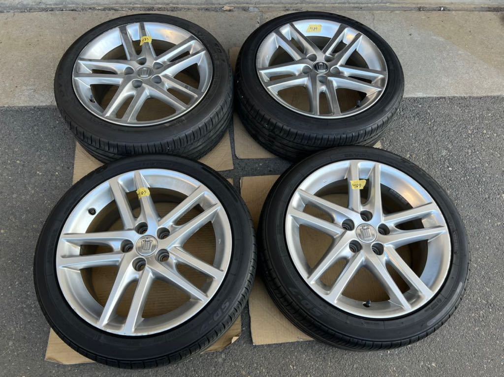 GRS210 クラウン 純正ホイールタイヤ4本セット 225/45R18 18×8J+45 114.3 5穴 M89