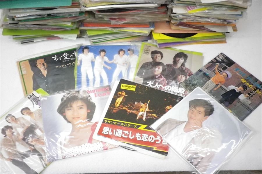 【中古大量品】レコード盤　２０枚セット EP盤 ▽ ジャンル様々 中古 約300枚 レコード 現状品 231005R9121