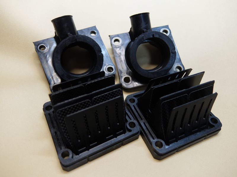 RZ350R YF350Z Wタイプ カーボン リードバルブ ブロック インマニ セット 29K 51Y　（検 V-force
