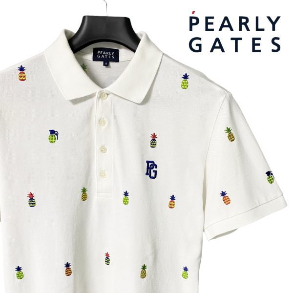美品 豪華デザイン PEARLY GATES パーリーゲイツ 半袖 ポロシャツ