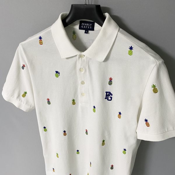 美品 豪華デザイン PEARLY GATES パーリーゲイツ 半袖 ポロシャツ