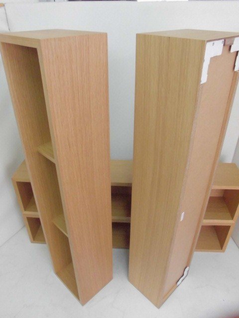 5832☆無印良品 MUJI “壁に付けられる家具” オーク材 ・ シェルフ 4点