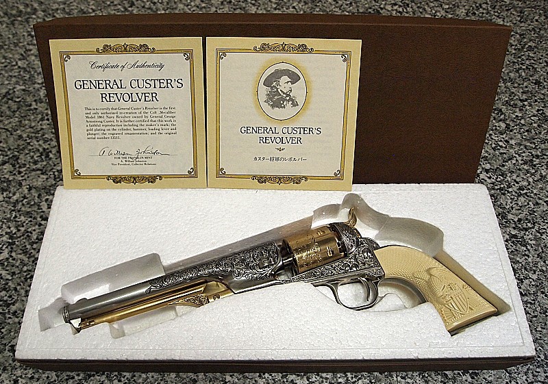 K*A様 フランクリンミント カスタ—将軍の コルト 1861ネ—ビ— ABS製 フランクリンミント モデルガン COLT M1861ネイビー カスター将軍の銃