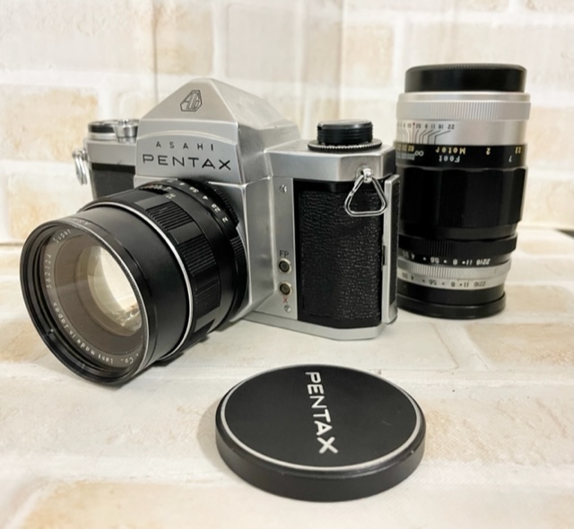 カメラ レンズ アサヒペンタックス 200ミリ PENTAX ☆ジャンク、レンズ2個付き☆ASAHI PENTAX S2 フィルムカメラ