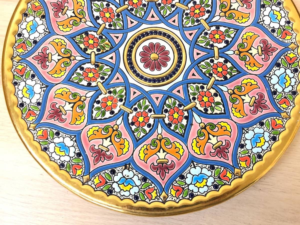 CEARCO セアルコ スペイン製 飾り皿 絵皿 お皿 プレート 花柄 金彩
