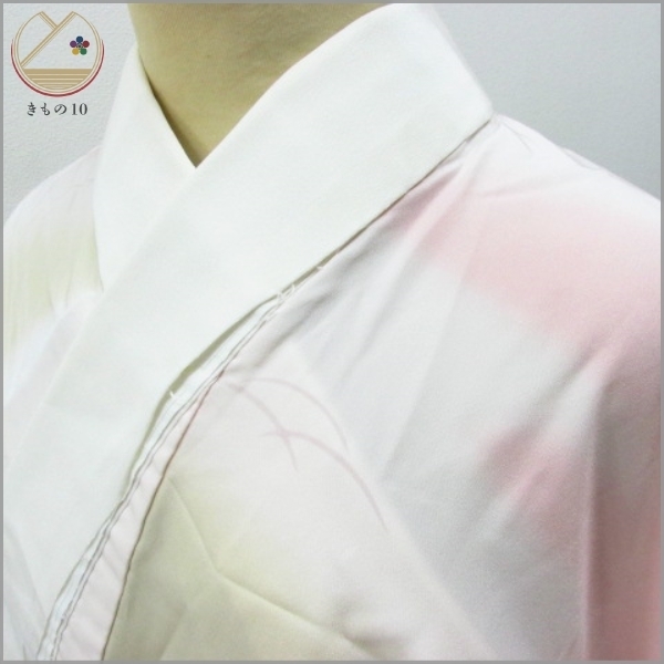  着物10 1円 絹 長襦袢 菊 笹 芝草 霞雲 ぼかし 袖無双 身丈126cm 裄67cm 同梱可(仕立て上がり)｜売買されたオークション情報、yahooの商品情報をアーカイブ公開 - オークファン 仕立て上がり