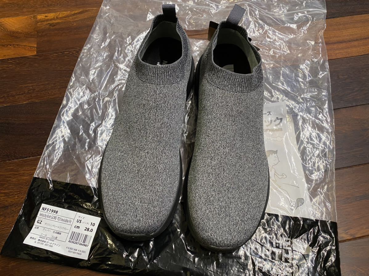 ★ ノースフェイス THE NORTH FACE ニットシューズ size28 グレー 新品未使用タグ付 ベロシティ ニット GORE-TEX 靴